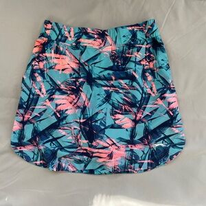 Slazenger Turquoise Skort with Pink and Navy Tropical Print